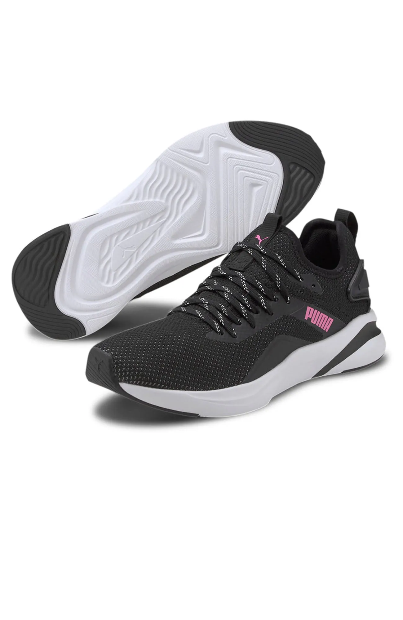 Softride Rift Knit Puma Black Luminous Pink