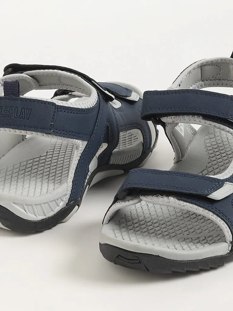 SOLEPLAY Navy Double Band Sandals