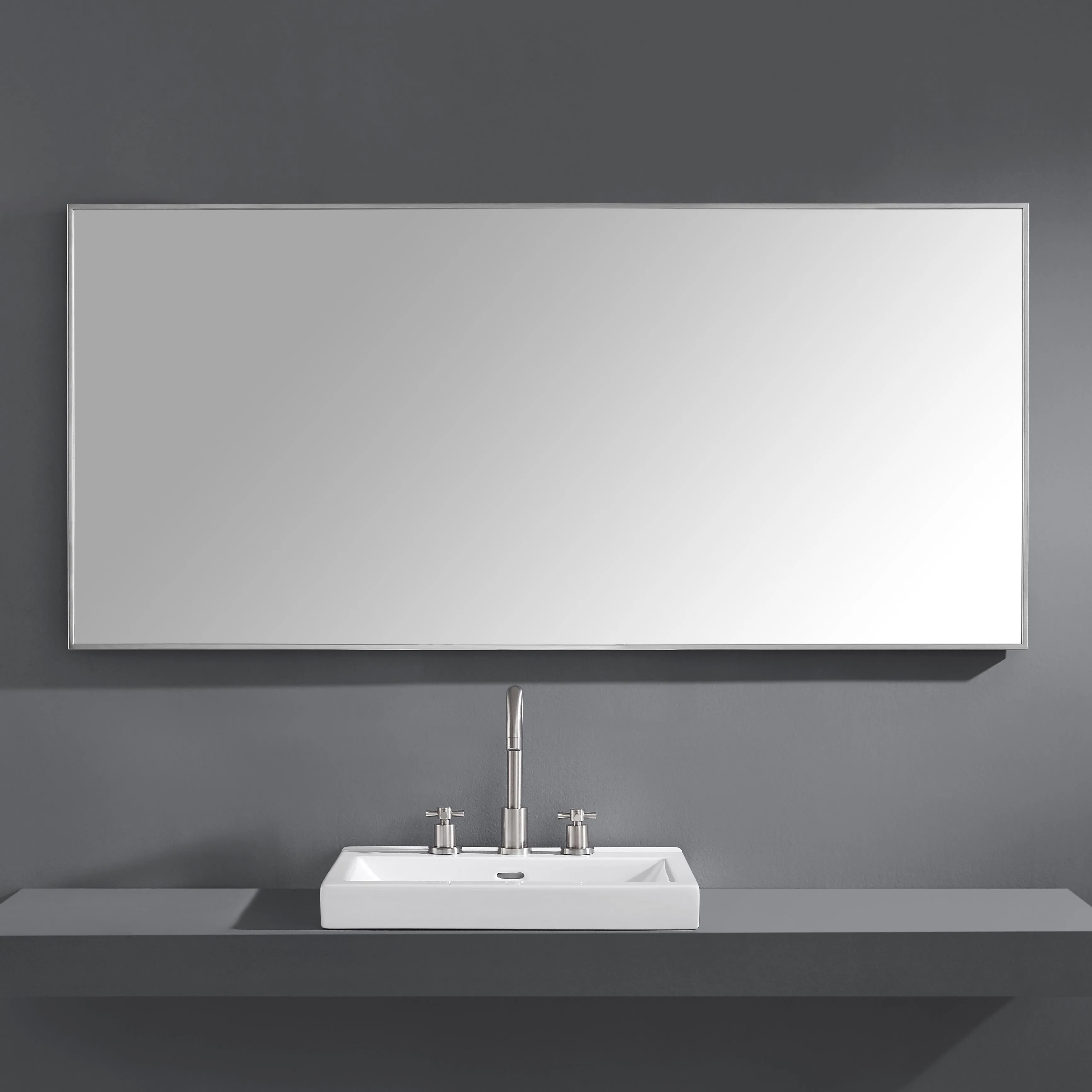 Sonoma 59 in. Bathroom Mirror with Stainless Steel Metal Frame