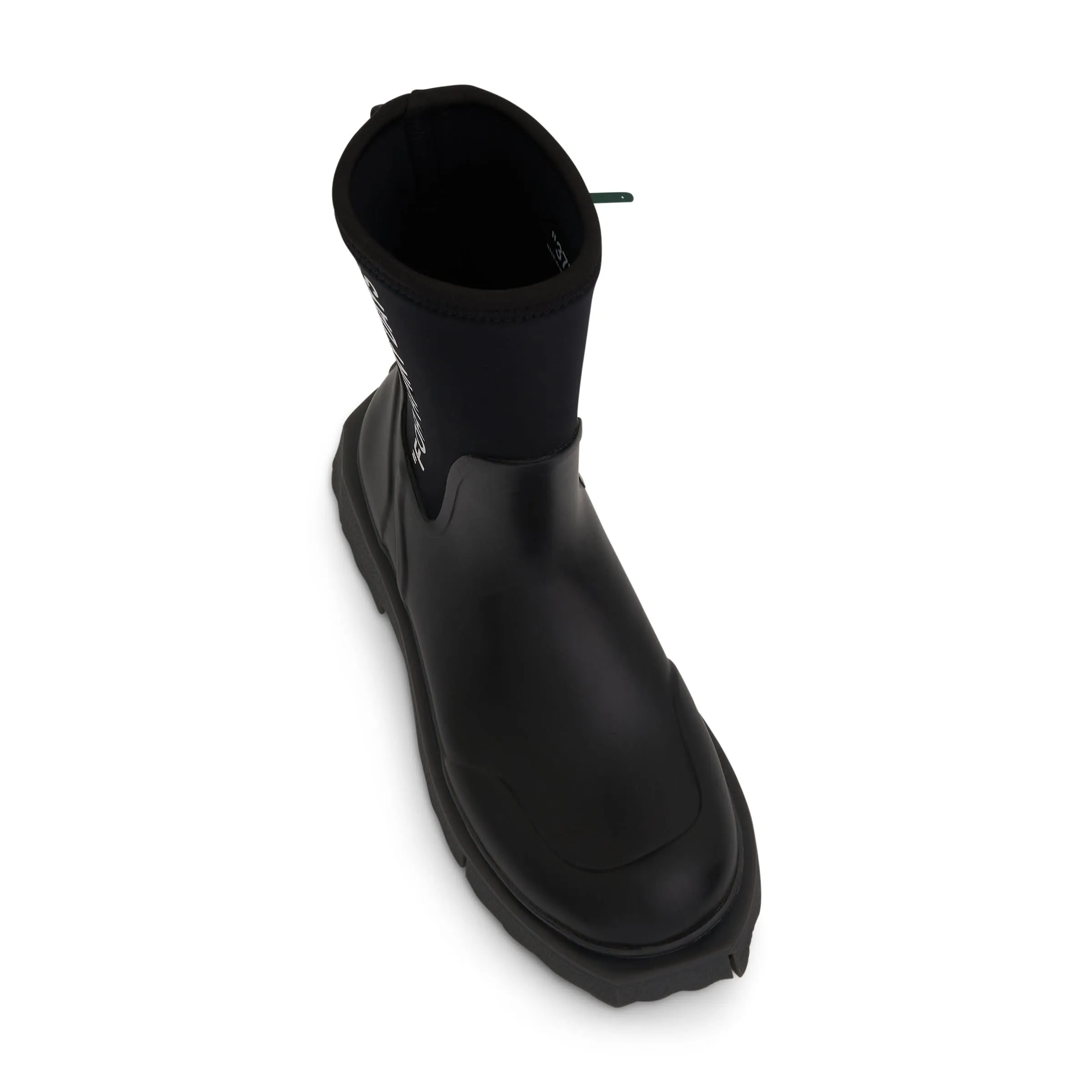 Sponge Rubber Rainboot in Black/White