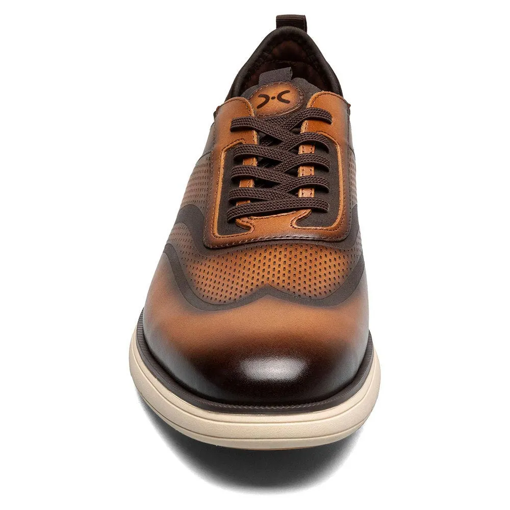 Stacy Adams Edgewood Cognac Men’s Wingtip Elastic Lace Up Shoes