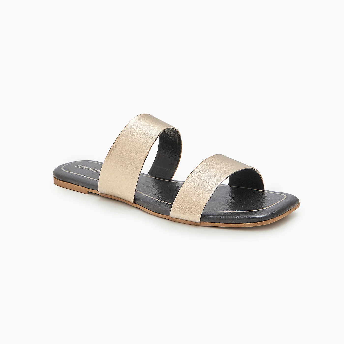 Strappy Square Toe Slides