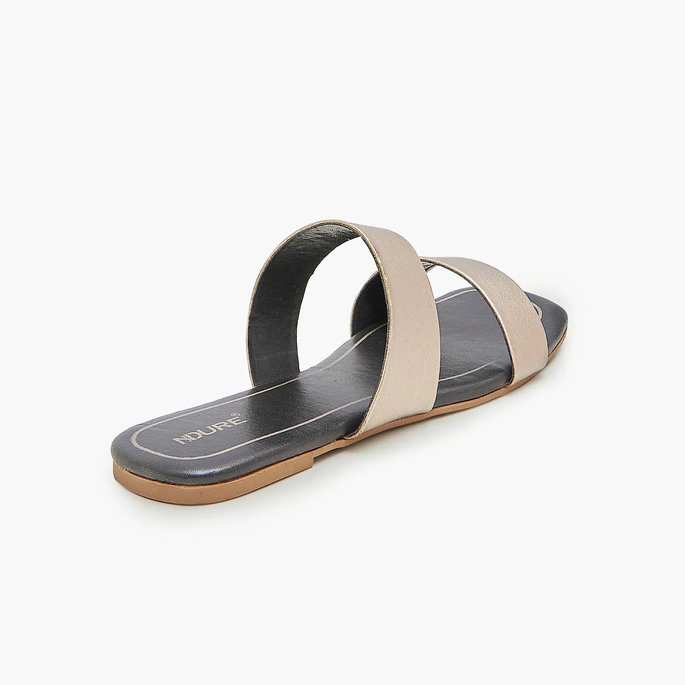 Strappy Square Toe Slides