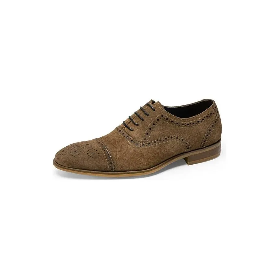 SuedeLux Elegant Texture Lace-Up Dress Brogues