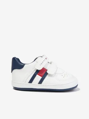 Tommy Hilfiger Baby Boys Flag Low Cut Velcro Trainers in White