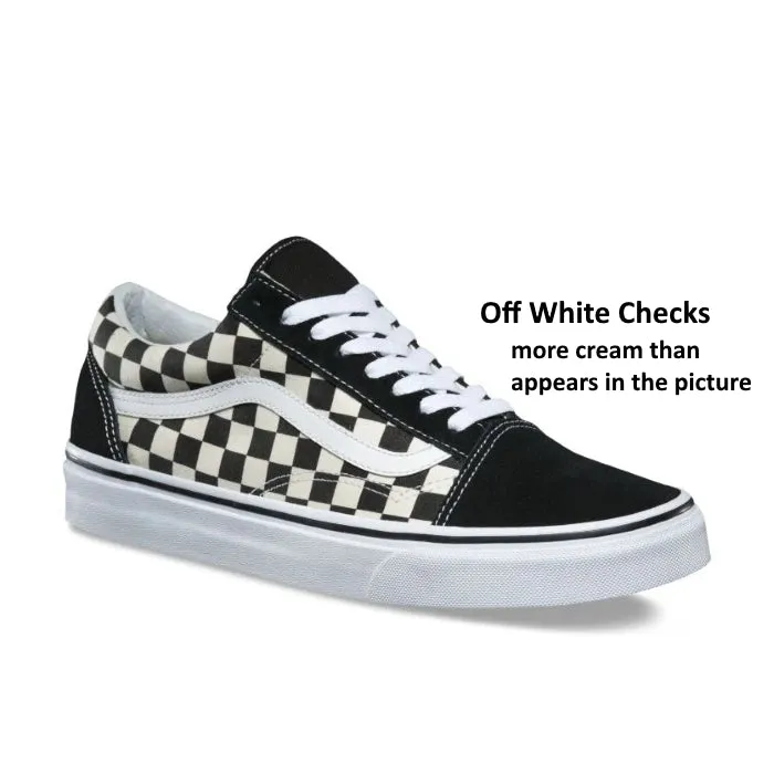 Vans Shoes Old Skool Primary Check Black/White - Womens Mens Unisex