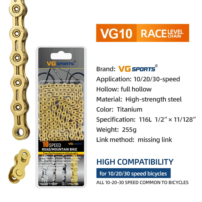 VG Sports 10 Speed Bicycle Chain