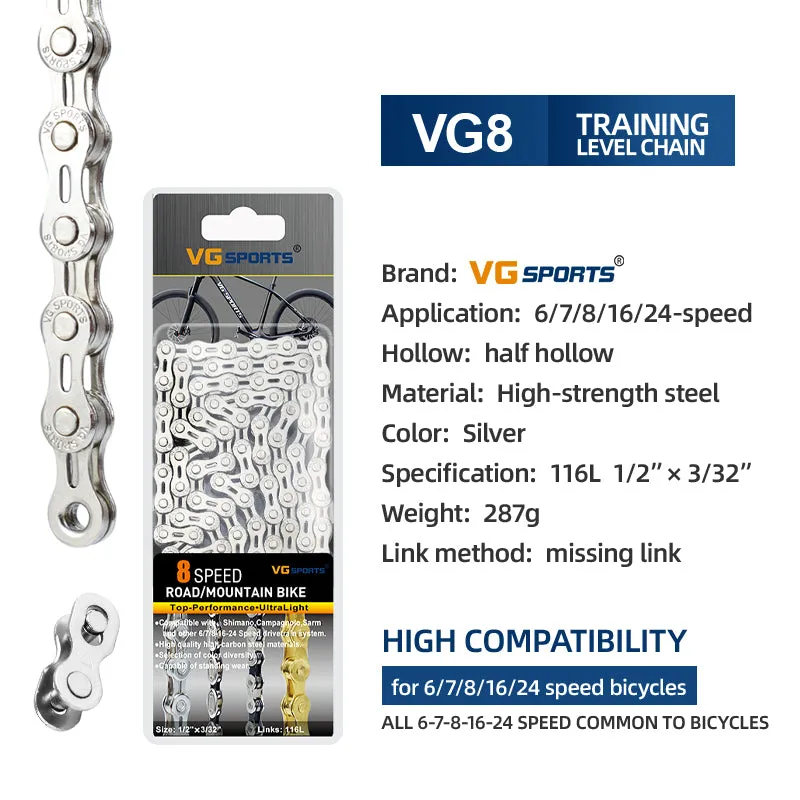 VG Sports 8 Speed Bicycle Chain