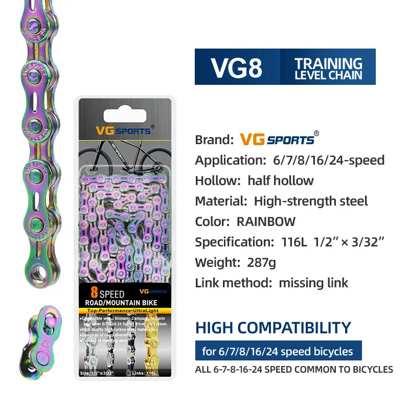 VG Sports 8 Speed Bicycle Chain