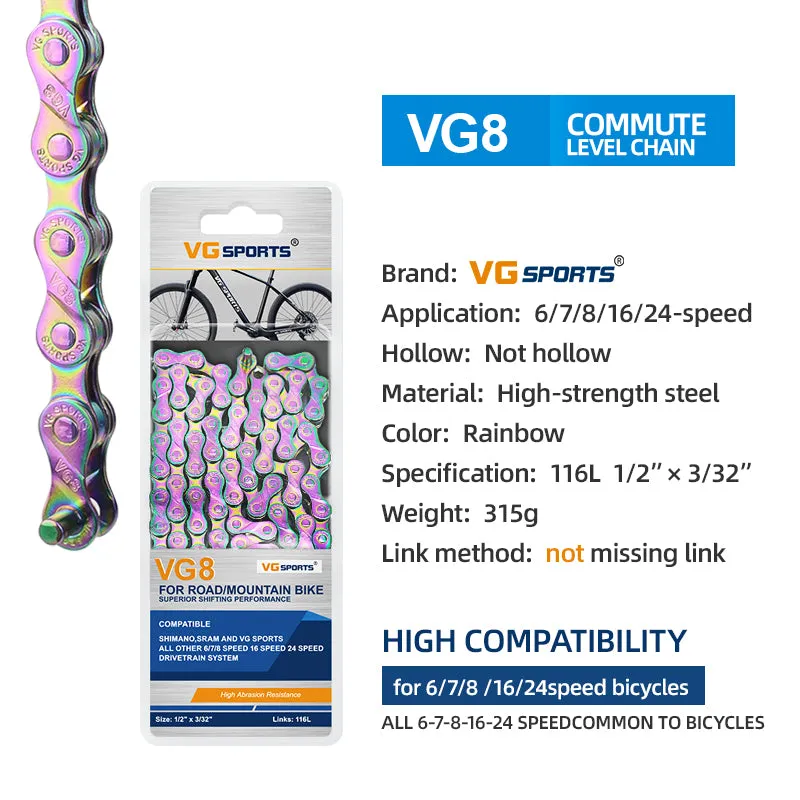 VG Sports 8 Speed Bicycle Chain