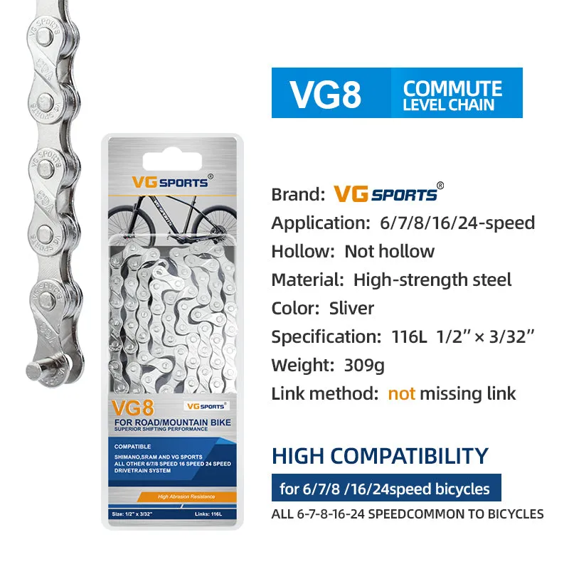 VG Sports 8 Speed Bicycle Chain