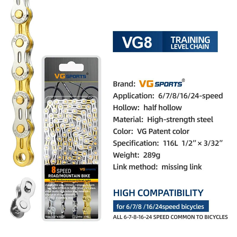 VG Sports 8 Speed Bicycle Chain