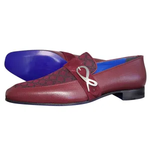 Vino Logo Monk Strap Loafer With Silver Buckle