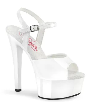 White Patent Comfort Platform Sandals