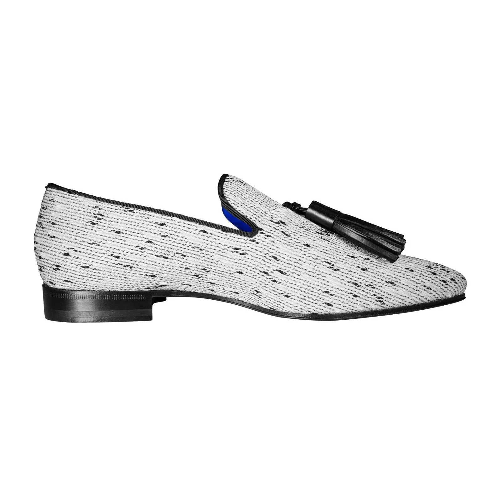 White Tweed Legare Tassel Loafer