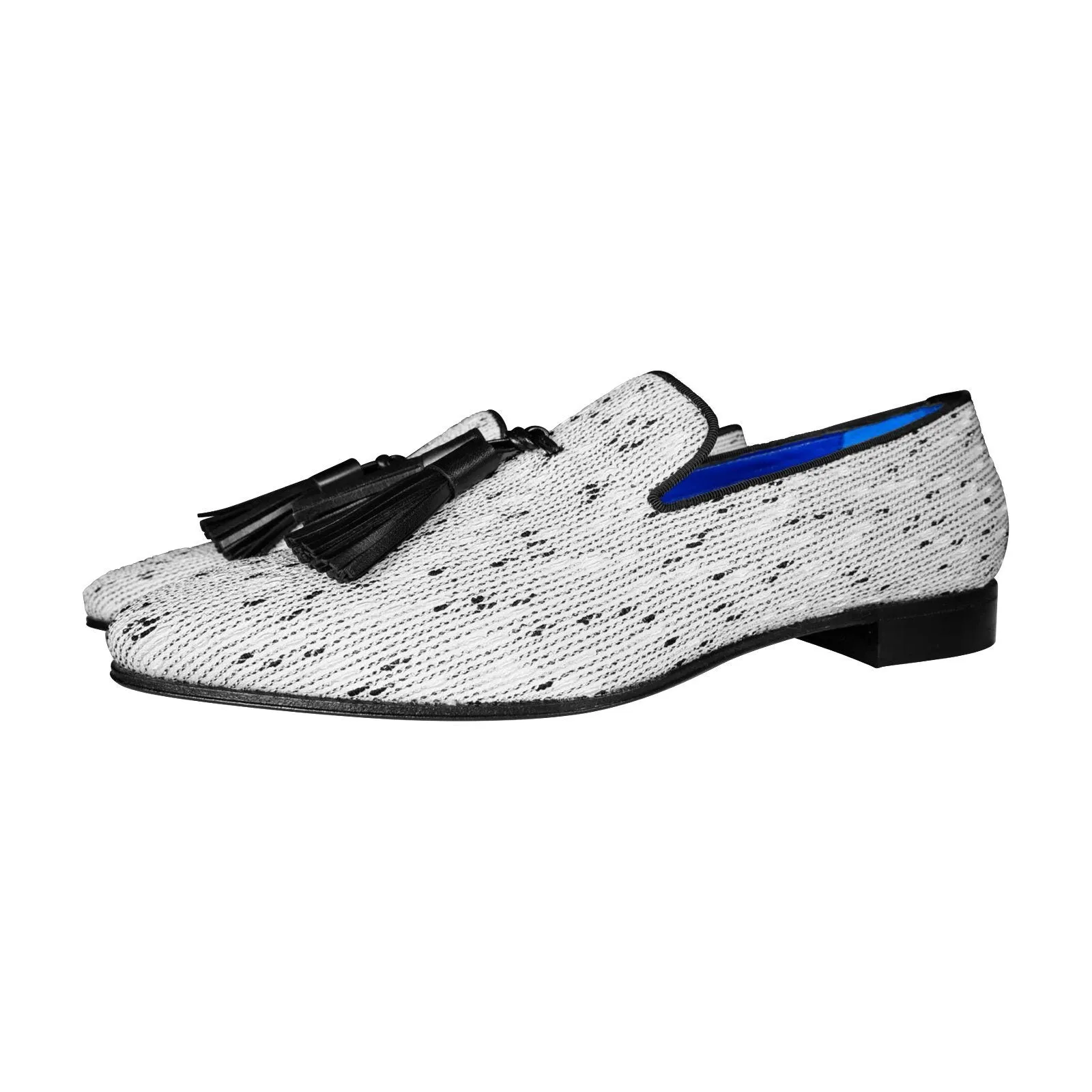 White Tweed Legare Tassel Loafer