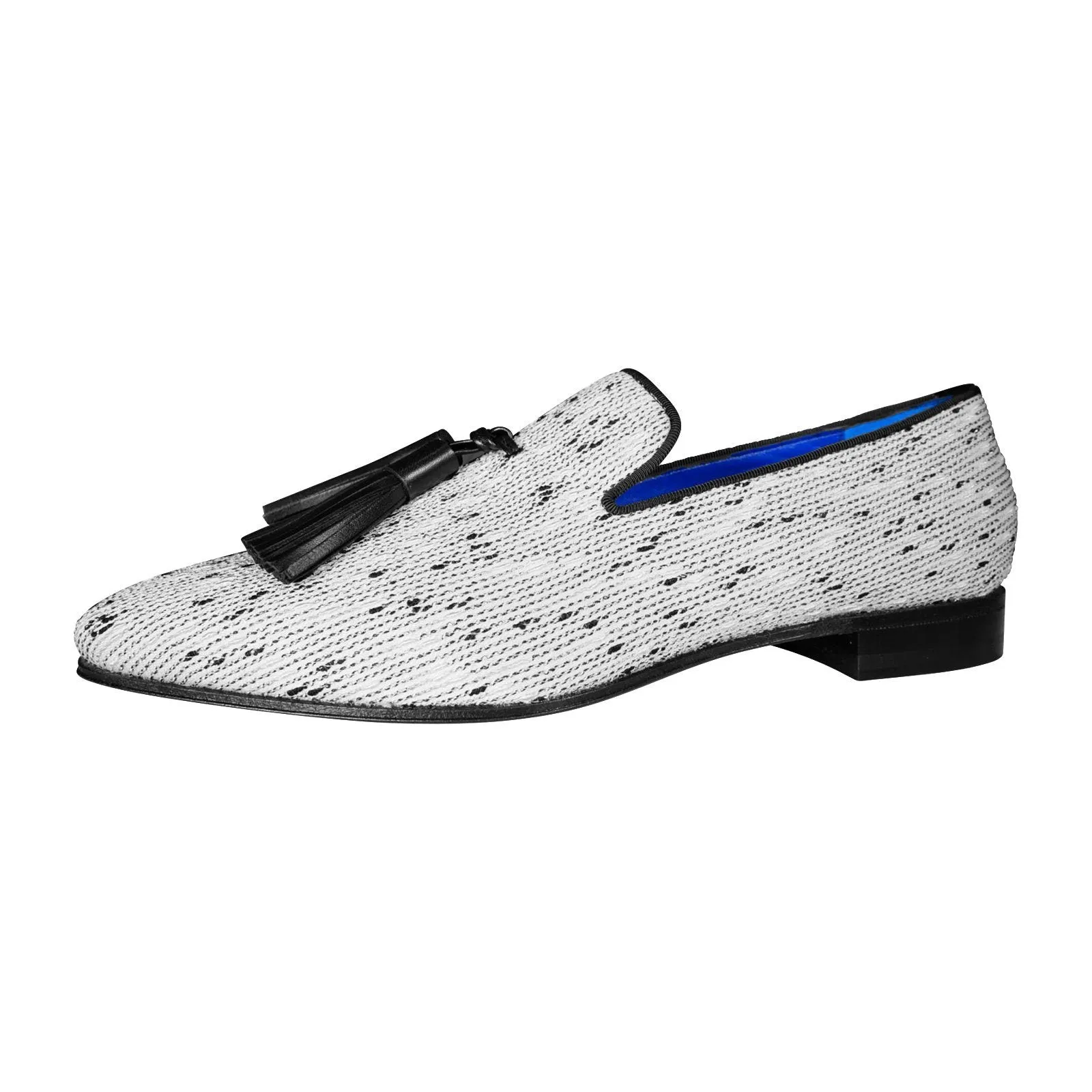 White Tweed Legare Tassel Loafer