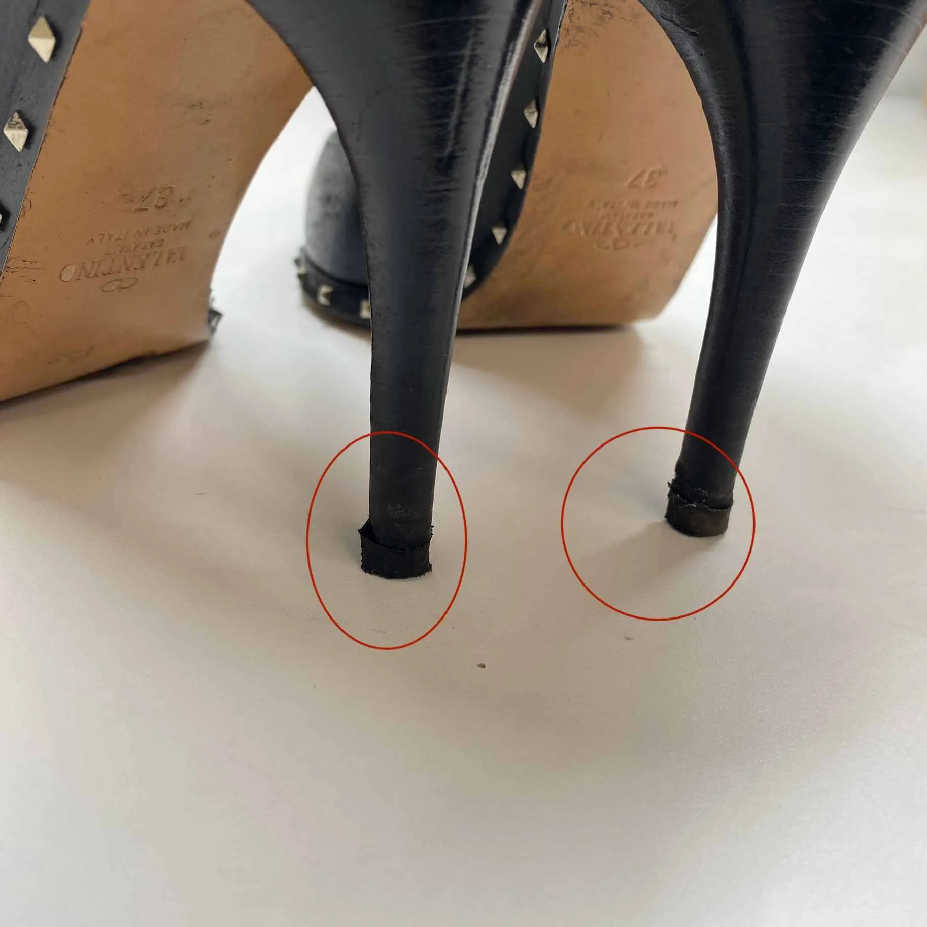 Women's Rockstud Heels Black Size EU 37 / UK 4