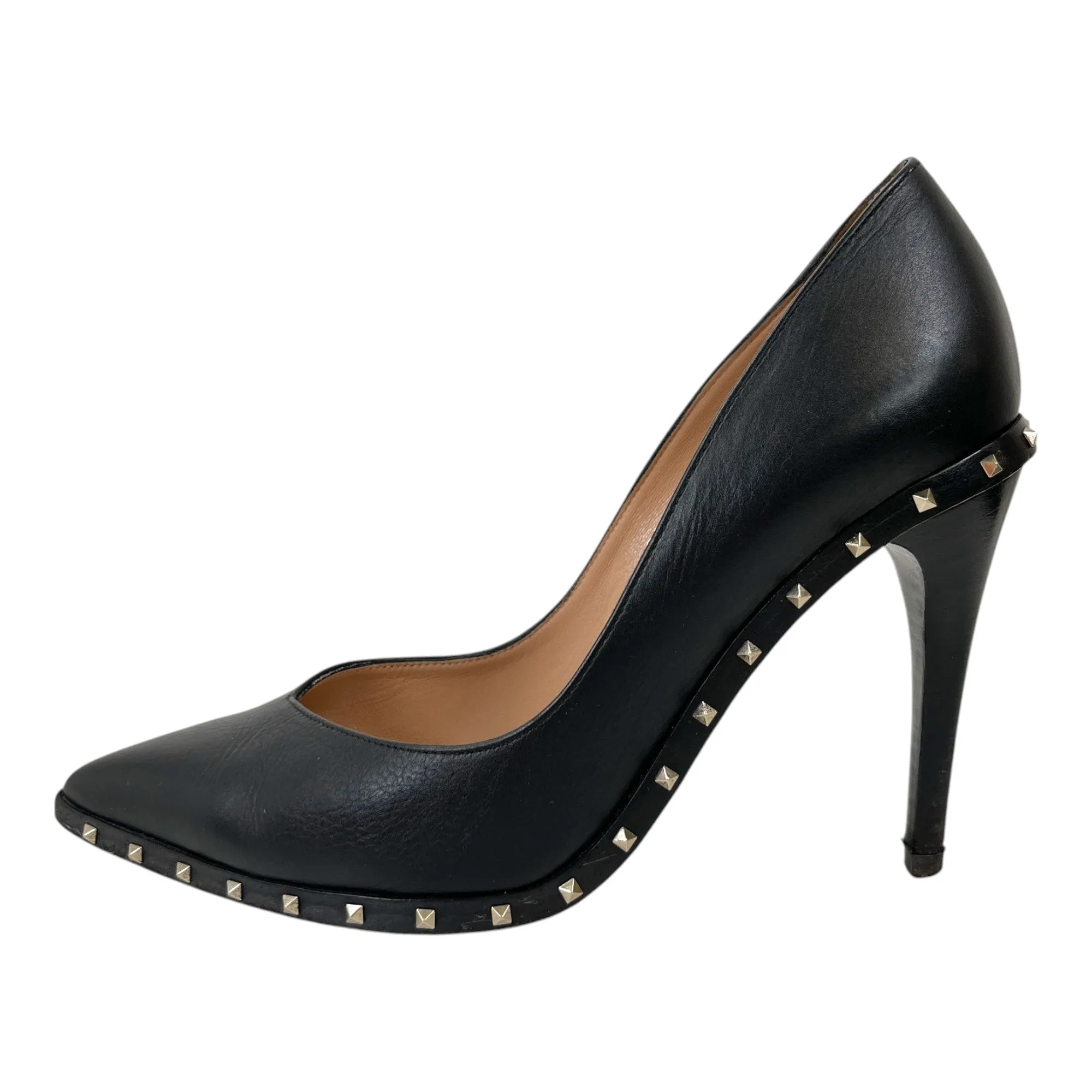 Women's Rockstud Heels Black Size EU 37 / UK 4