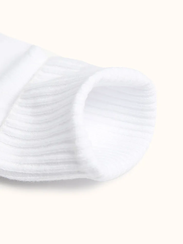 Women's Turn Cuff Ankle Socks (3 Pairs) - White